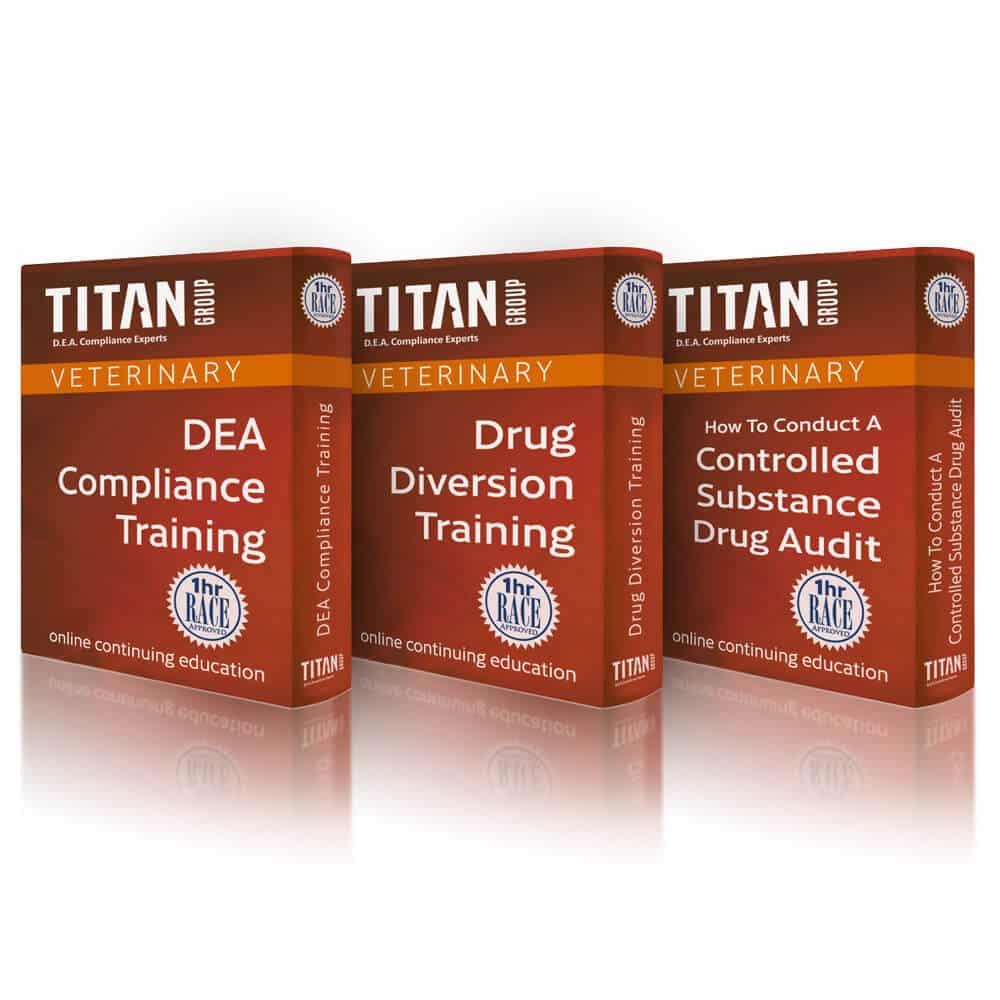 Titan Group DEA Veterinary DEA Compliance Drug Diversion Controlled Substance Training Courses Bundle